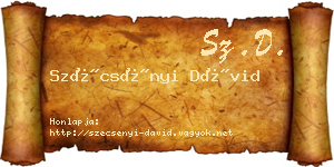 Szécsényi Dávid névjegykártya